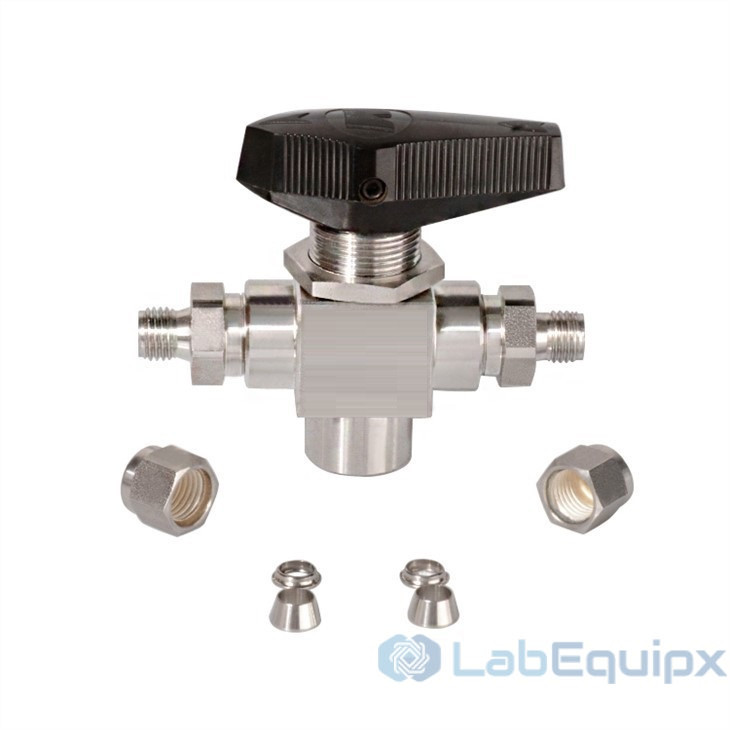 3 Way Double Ferrules Trunnion Ball Valves 6000PSI