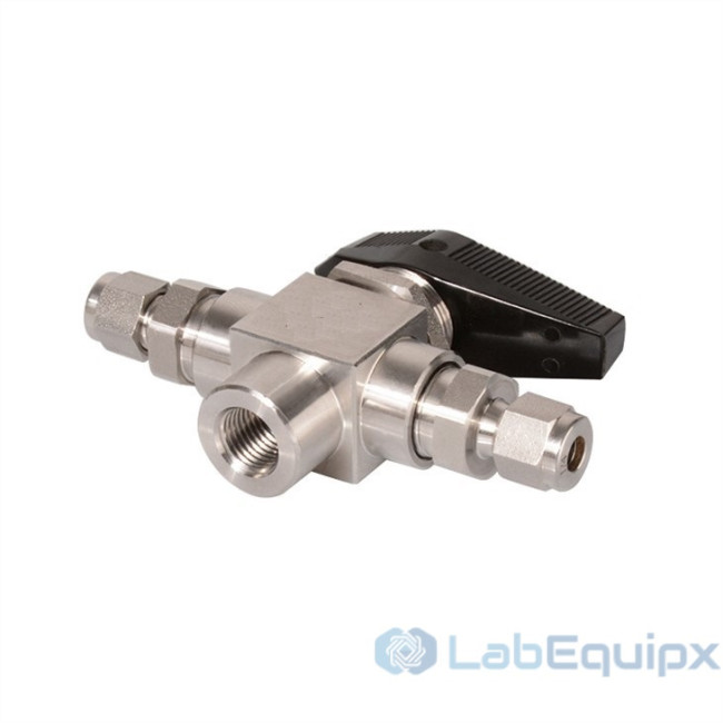 3 Way Double Ferrules Trunnion Ball Valves 6000PSI