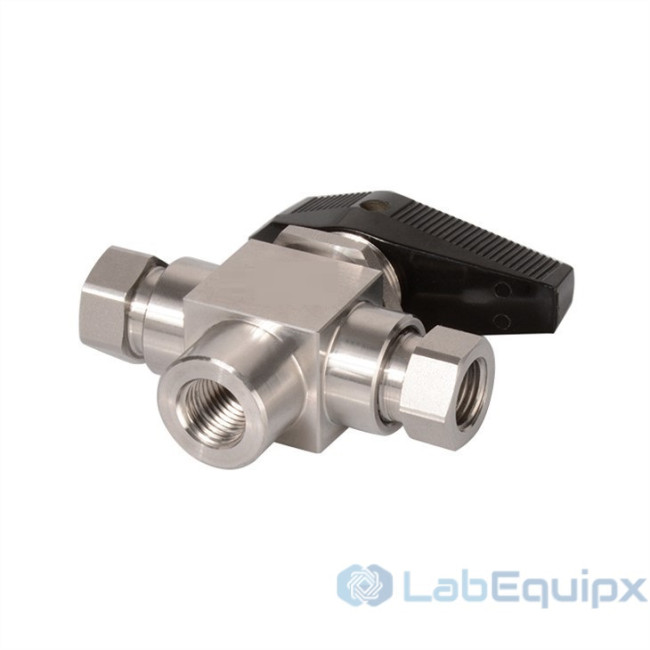 3 Way Female Threaded Trunnion Ball Valves 6000PSI