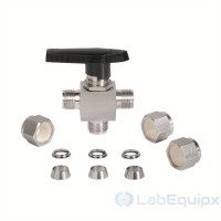 3 Way Double One-Piece Instrumentation Ball Valves 3000PSI