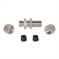 Stainless Steel Single Ferrule Bulkhead Union