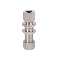 Stainless Steel Single Ferrule Bulkhead Union
