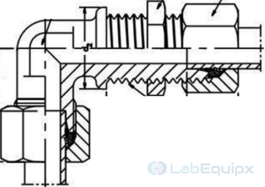 Single Ferrule Bulkhead Elbow
