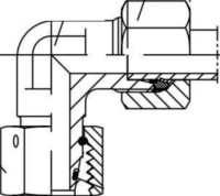 Stainless Steel Single Ferrule Swivel Nut Elbow