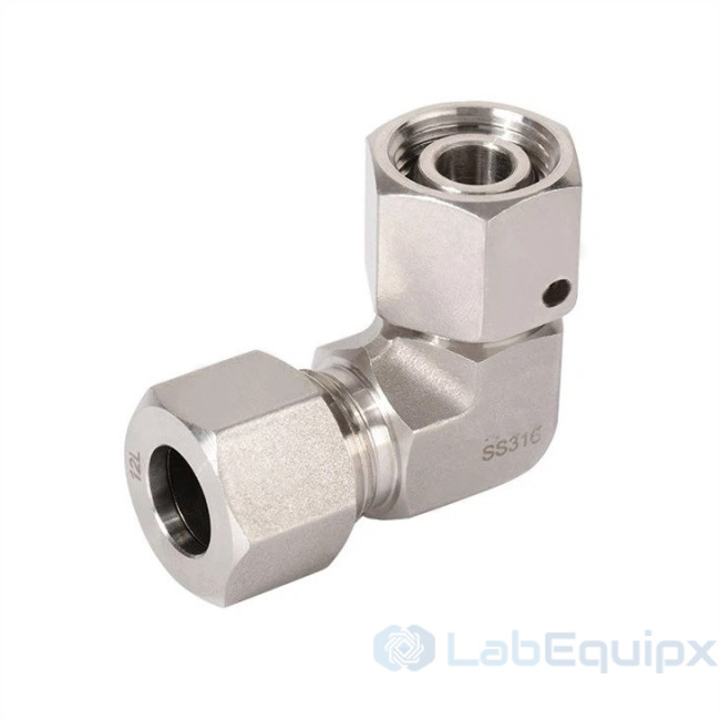 Stainless Steel Single Ferrule Swivel Nut Elbow