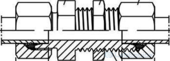 Carbon Steel Single Ferrule Bulkhead Union