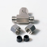 Single Ferrule Swivel Nut Branch Tee