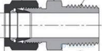 Double Ferrules Thermocouple Male Connectors