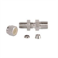 Double Ferrules Bulkhead Male Connectors