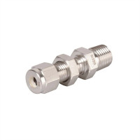 Double Ferrules Bulkhead Male Connectors