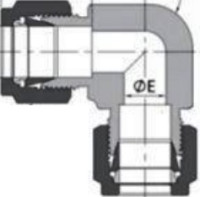 Double Ferrules Tube Union Elbows