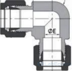 Double Ferrules Tube Union Elbows