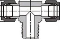 Double Ferrules Male Branch Tees