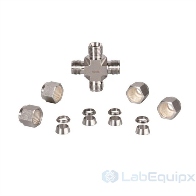 Double Ferrules Tube Union Crosses