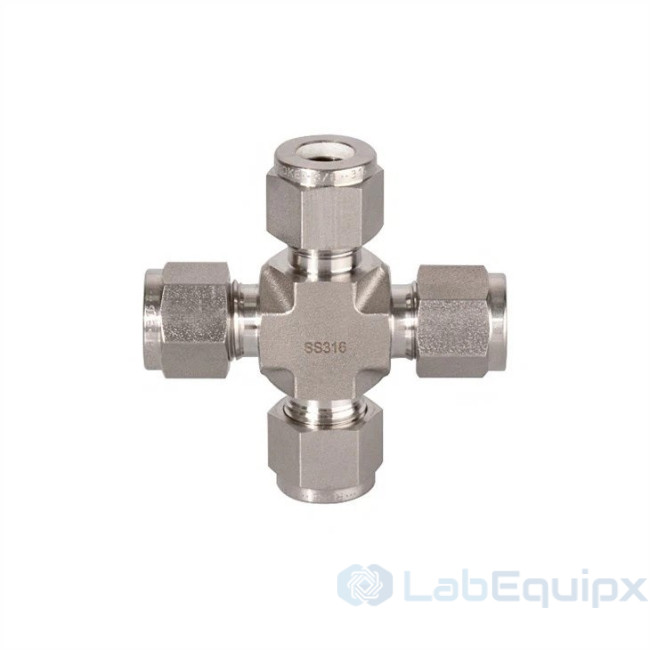 Double Ferrules Tube Union Crosses