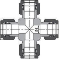 Double Ferrules Reducing Union Crosses