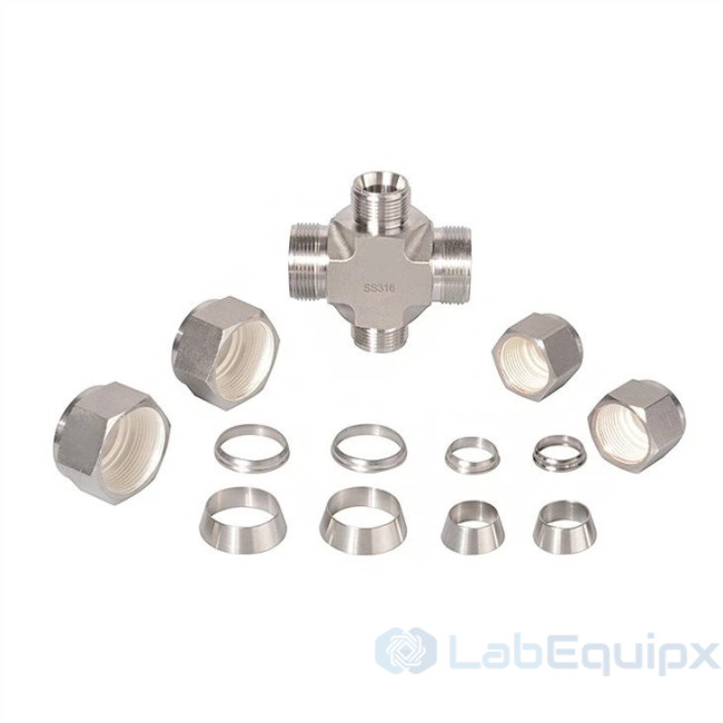 Double Ferrules Reducing Union Crosses