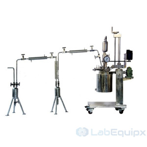 Lab Pressure Reactor with External Condener and Receiver