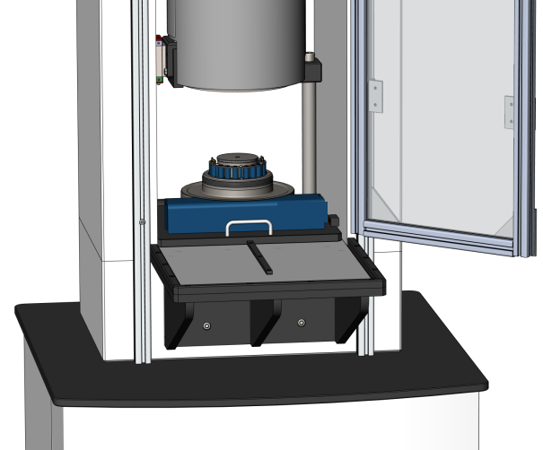 Triaxial cell automatic-centering specimen base