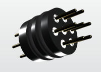 Triaxial cell pressure-sealed electrical feedthrough